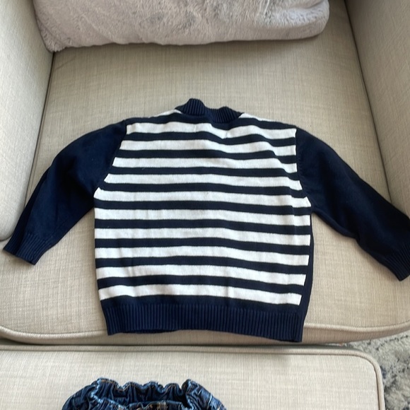 Nautica Navy Blue Cardigan Sz 12 M & Carters 18M jeans - Picture 3 of 7